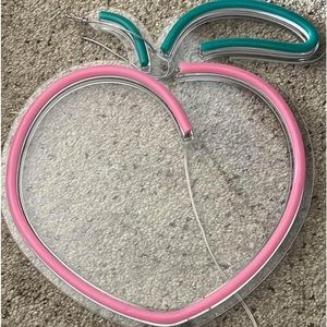 Peach light up sign